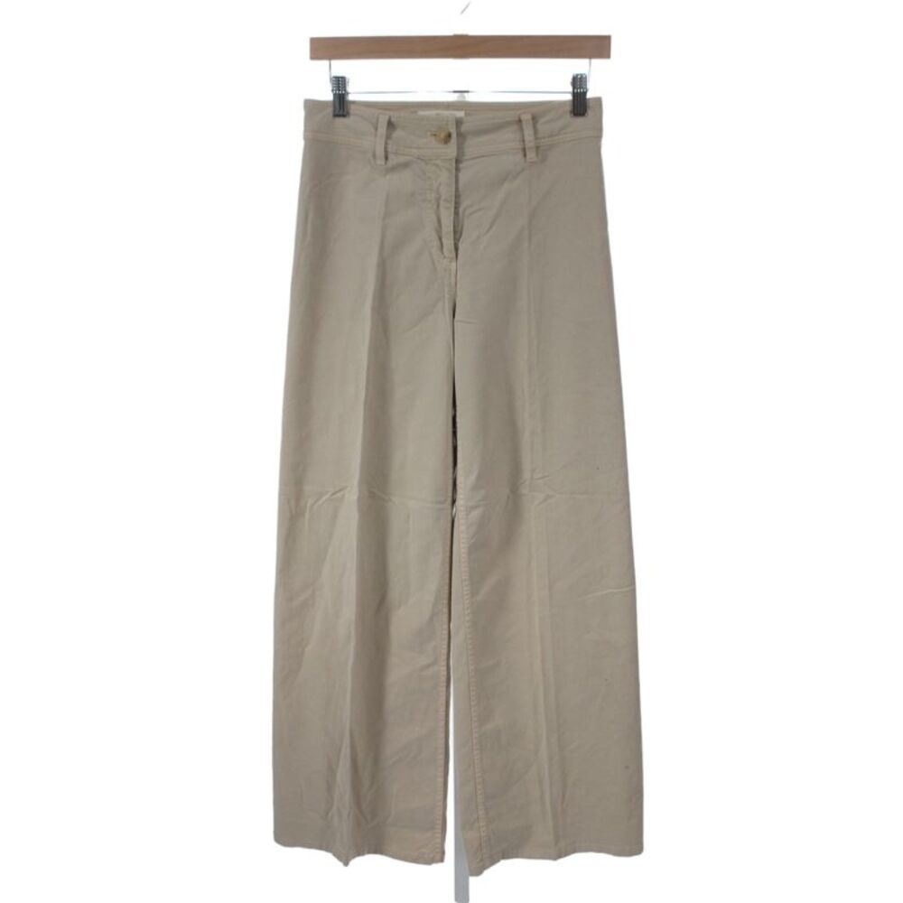 Nili Lotan Womens Chino Pants Beige Button Cotton Inseam 30 Size 00